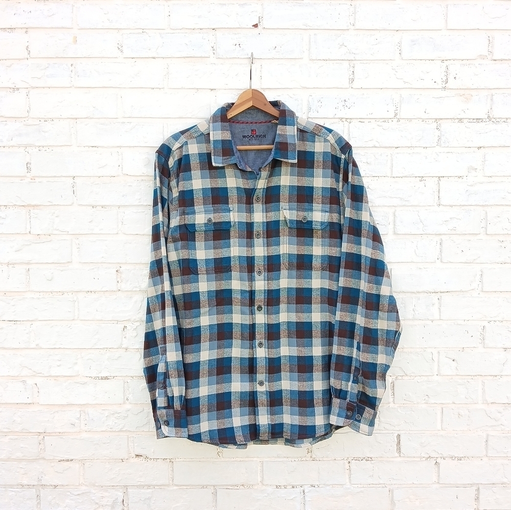 Woolrich Cotton Flannel Plaid Shirt Size XL